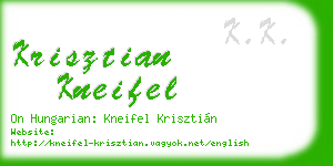 krisztian kneifel business card